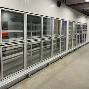 Niedriger Preis Großhandel Gewerbliche Kühlhaus Glastür Kühlschrank Gefrier schrank