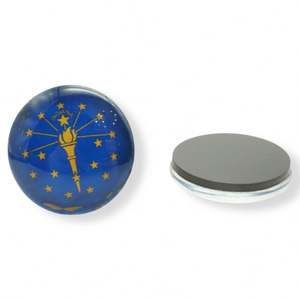 Cadeau promotionnel parfait, aimants personnalisés 2D en verre rond carré pour réfrigérateur - Product Image 2