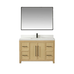 Meuble de salle de bain moderne avec vasque en céramique, design durable et écologique, fabriqué au Vietnam en frêne naturel - Product Image 1