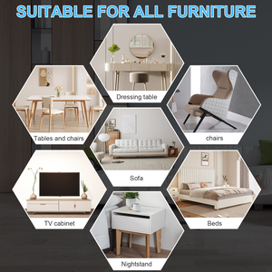 Glissières de déménagement pour meubles de grande taille réutilisables, coussinets de déménagement ovales, protection pour les tapis et les planchers de bois franc - Product Image 4