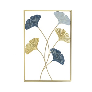 Décoration murale Pièces d'intérieur Affichage de luxe Maison <span class=keywords><strong>en</strong></span> or <span class=keywords><strong>Cadre</strong></span> <span class=keywords><strong>en</strong></span> <span class=keywords><strong>fer</strong></span> <span class=keywords><strong>forgé</strong></span> Art <span class=keywords><strong>mural</strong></span> <span class=keywords><strong>en</strong></span> métal Suspendu Feuille Fleur Décoration intérieure - Product Image 4