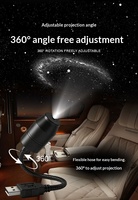 Projecteur LED Ciel Étoilé Alimenté par USB, Angle Réglable, Mini Lampe d'Ambiance Nocturne pour l'Intérieur de Voiture et le Plafond de Chambre