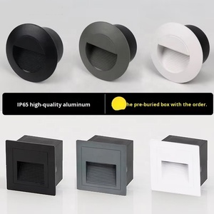 Lampe <span class=keywords><strong>LED</strong></span> pour escalier d'angle rond et carré étanche IP65 pour l'extérieur Corps en aluminium encastré pour mur et pied pour le jardin - Product Image 4