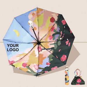 Parapluies pliants promotionnels de haute qualité de marque WSY, fabricant chinois, vente en gros, parapluies de pluie personnalisés à bas prix avec impressions de logo - Product Image 1