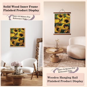 Kit de peinture diamant imprimé tournesols avec cadre, style classique rectangulaire, perles carrées, art floral DIY - Product Image 5