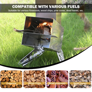 Poêle à <span class=keywords><strong>bois</strong></span> compact INBESTCAMP Logo Stove <span class=keywords><strong>Bushcraft</strong></span> pliable, efficace, à combustion directe, Kleinofen, pour usage intensif - Product Image 2