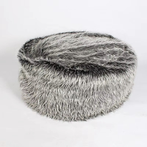 Fauteuil pouf en fourrure longue grise et blanche, doux et anti-chute de poils, en forme de boule, petit canapé paresseux, vente en gros directe d'usine Yiyuan - Product Image 1