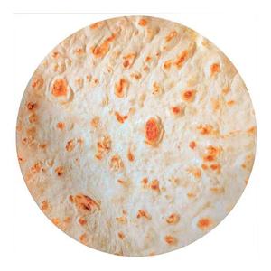 Couverture en polaire de flanelle tricotée super douce pour bébé et adulte Burrito rond Tortilla Wrap Cobija Pizza Design inspiré - Product Image 3
