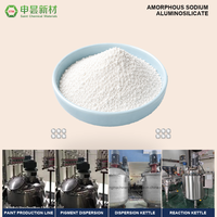 Poudre fine de silicate d'aluminium de sodium amorphe à haute blancheur, agent de remplissage et d'extension pour revêtements, encres, peintures, composés de caoutchouc