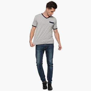 T-shirt Homme de Haute Qualité Personnalisé avec Boutons, T-shirts Bio pour Hommes, Chemises Douces Grande Taille pour Hommes avec Poche, Vêtements de Nuit - Product Image 3
