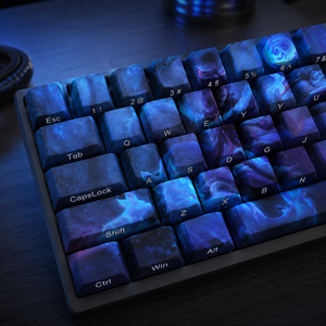 Ensemble de touches personnalisées <span class=keywords><strong>LOL</strong></span> Midnight Ahri 68 touches en PBT avec impression par sublimation latérale, profil Cherry pour clavier mécanique de jeu - Product Image 4