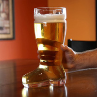 Tasse en verre à pinte de 1.5 litres par sublimation 500ml 600ml 2000ml Long 16oz 4 pièces 1L Cowboy 12oz 20oz Boot Beer Glass