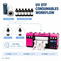 Imprimante UV DTF A3 avec tête XP600, machine d'impression numérique à jet d'encre avec laminateur intégré pour autocollants en cristal
