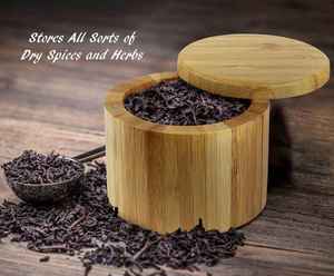 Wholesale Custom Size Wooden Seasonings Sugar <strong>Spice</strong> <strong>Box</strong> Round 8.5Oz Bamboo Salt and Pepper <strong>Box</strong> With Swivel Lids - Product Image 6