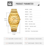 Reloj de Cuarzo para Hombre SKMEI, Caja Tonneau, Correa de Acero Inoxidable, Directo de Fábrica, Logotipo Personalizado OEM ODM, Estilo Casual de Negocios, Resistente al Agua 30M