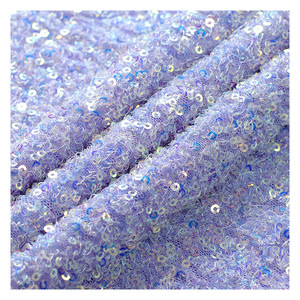 Tessuto Verde Elasticizzato con Paillettes 3mm, <span class=keywords><strong>Tulle</strong></span> Ricamato Glitterato per Abiti da Sposa di Lusso - Product Image 3