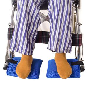Wheelchair <b>Footrest</b> Pad Blue Soft Cushion For Elderly Comfortable Support - Product Image 2