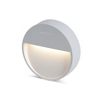 Lumière d'escalier LED à montage en surface, boîtier en aluminium de forme ronde, 24V 3W