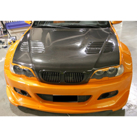 Pour BMW série 3 E46 330i 2 portes/4 portes berline M3 Style capot en Fiber de carbone capot moteur de voiture couverture Bodykit