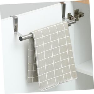 Space-Saving No-Drill <b>Over</b> <b>Door</b> Towel Rack Stainless Steel Retractable <b>Hook</b> Hanger for Kitchen Cabinet & Bathroom Storage Rack - Product Image 6