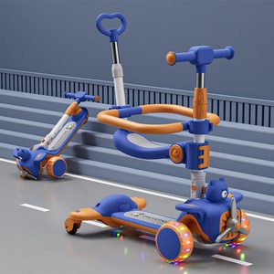 Folding New Models <b>Kids</b> Toys 3 in 1 Child <b>Seat</b> Mobility Widening Thickening Push Rod Toy Car 3 Wheel <b>Electric</b> <b>Scooter</b> - Product Image 4