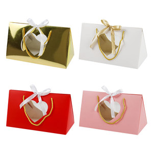 Scatole Regalo in Carta con <span class=keywords><strong>Design</strong></span> a Cuore per San Valentino, con Finestra, Corda e Nastri, per Matrimoni e Feste - Product Image 1