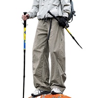 Outdoor-Bergsteigerhose, ultraleicht, lässig, mittelhoher Bund, Paratrooper-Stil, wasserabweisend, winddicht, Knopfverschluss, Nylon, Herren