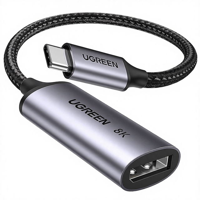 UGREEN USB C to 8K Displayport 1.4 Adapter for iPhone 15 Macbook Pro iPad USB Type C to 8K DP1.4 Adapter Cable 32.4Gbps 8K/60Hz