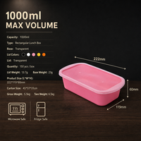 Contenants alimentaires jetables en plastique sans BPA, réutilisables en PP, pour plats à emporter, compatibles micro-ondes, hermétiques et anti-fuites, pour emballage de restaurant