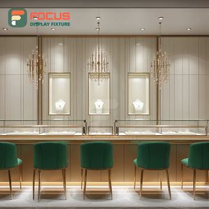 Minimalist Custom Jewelry Display Case Manufacturer Polished Surface Commercial Store Jewelry Cabinet - Product Image 2