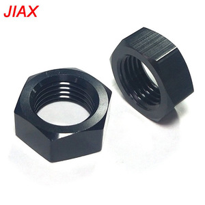 Écrous hexagonaux en alliage d'aluminium Jiax AN6 AN8 AN10 AN12 noirs pour modification automobile - Product Image 1