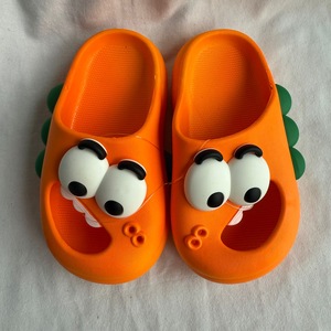 รองเท้าแตะการ์ตูนรูปแครอทสำหรับผู้หญิง พื้นรองเท้ากันลื่น PVC พื้นรองเท้า EVA ใส่ได้ทุกฤดู ใส่ในบ้าน ไซส์ 18-35 - Product Image 6