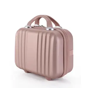 定制标志ABS电脑化妆包箱包女士化妆拉杆箱粉色拉链化妆拉杆箱旅行化妆