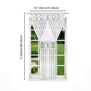 Modern minimalist style filter <b>curtain</b>, hollow panel design, 1 piece, 120 * 250cm, used <b>for</b> living rooms, <b>bedrooms</b>, hotels - Product Image 3