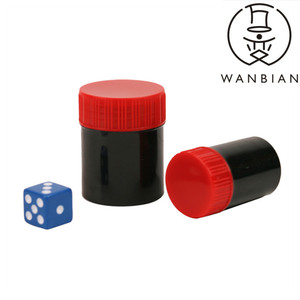 กล่องมายากลทรงกระบอกยืดหดได้ 5x4x4 สีดำ ฝาสีแดง พร้อมลูกเต๋า สำหรับการแสดงมายากล - Product Image 5