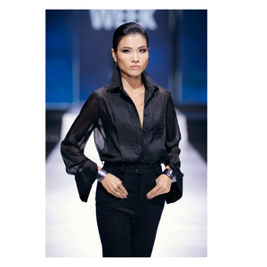 Nouvel arrivage de pantalons pour femmes taille haute prêts à être expédiés pantalons évasés Nina tissu de haute qualité Enzo Vietnam Fabricant d'origine - Product Image 2