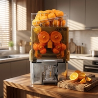 Presse-agrumes automatique professionnel en acier inoxydable, anti-goutte, éjection de la pulpe, 20 oranges/minute, pour citrons, oranges et autres agrumes, 120W