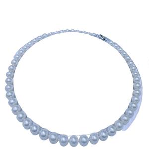 Collar de Perlas de Agua Dulce Redondas de 8-9 mm de Zhuji con Cierre de Plata de Ley, Extremadamente Finas, Ligeramente Imperfectas, Regalo del Día de la Madre para Mamá - Product Image 5