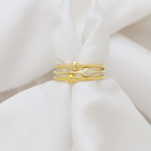Gran oferta, anillo de apilamiento chapado en oro de Plata de Ley 925, anillo chapado en oro de 18 quilates para San Valentín - Product Image 2
