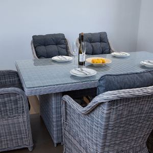 Tavolo da Pranzo Rettangolare in Rattan con 6 Poltrone, Set Divano, Arredamento da Giardino per Esterni di Qualità Esclusiva - Product Image 3