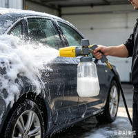 Canon à mousse de neige avec bouteille transparente, pistolet à mousse haute pression pour lavage de voiture, lance à mousse couleur personnalisée pour nettoyeur haute pression