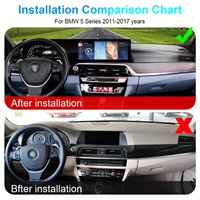 Tablero de Instrumentos LCD Navihua con Reproductor de DVD para Automóvil, Pantalla de Radio Android, Pantalla Doble para BMW Serie 5 F10 2011-2017, Sistema Multimedia para Automóvil