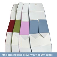 Boîte cadeau rectangulaire pliable magnétique personnalisée pour mariage, en stratifié, avec couvercle rabattable (vide) – Cadeau de la Saint-Valentin