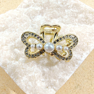 กิ๊บติดผมแบบครึ่งหัวสไตล์ยุโรปอเมริกันสำหรับผู้หญิง ทำจากโลหะผสมสังกะสี ประดับมุก กิ๊บหนีบ<span class=keywords><strong>ผม</strong></span>ขนาดเล็ก กิ๊บติดผมมุกสวยหรู - Product Image 3