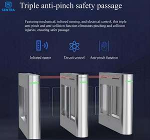 Control <span class=keywords><strong>de</strong></span> Acceso <span class=keywords><strong>de</strong></span> Alta Seguridad con Reconocimiento Facial Sentra SS01, Puerta Giratoria Inteligente con Obstáculos para Gimnasio - Product Image 5