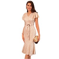 SS172 Robe en cachemire perlée dos nu, style débardeur, moulante et audacieuse, collection Printemps/Été, best-seller transfrontalier pour le commerce extérieur féminin