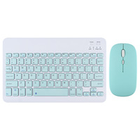 Venta Caliente al por Mayor Nuevo Combo de Teclado y Ratón Inalámbrico BT Colorido para Estudiantes para Tableta Apple Ipad Android