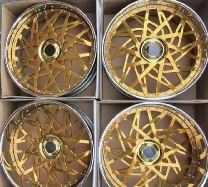 gold 26 inch forged wheels