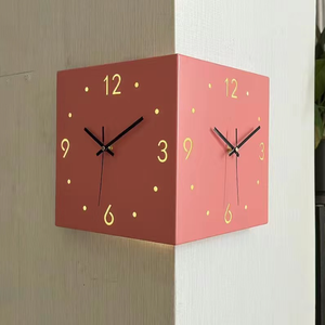 Orologio da Parete Digitale Moderno e Creativo per Soggiorno, Stile Artistico di Lusso, Doppia Faccia, Senza Foratura, Design Angolare Luminoso e alla Moda - Product Image 6