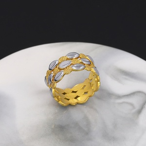 Anillo de Boda Jxx al por Mayor en Tono Oro 24K, Joyería Clásica de Latón Dorado para Mujeres y Hombres - Product Image 5